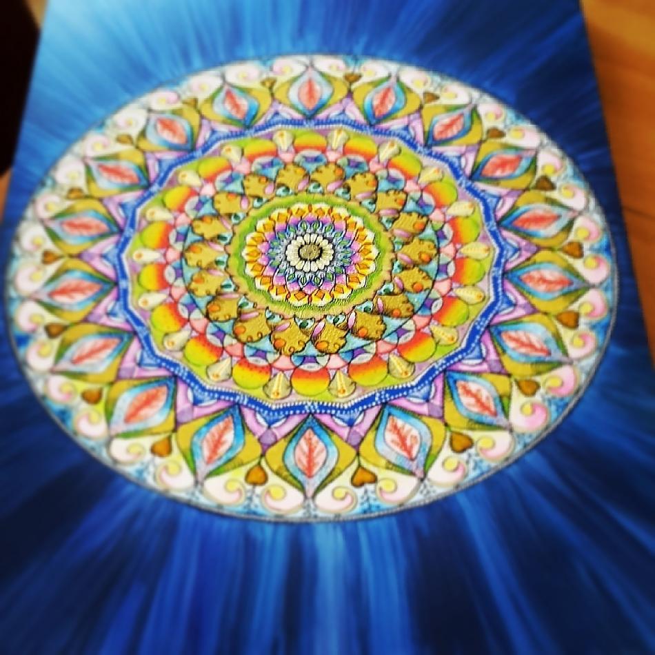 Mandala blauer Stern von CarinasKreationen Mandala blauer Stern