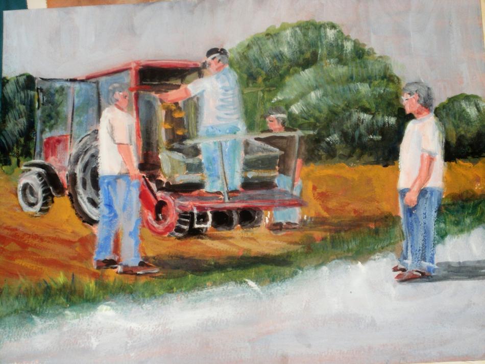 kartoffelernte lambsheim gouache.jpg von Theo kartoffelernte lambsheim gouache.jpg