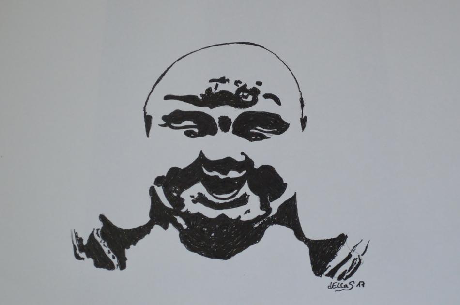Glücksbuddha von Art - dELLaS Glücksbuddha