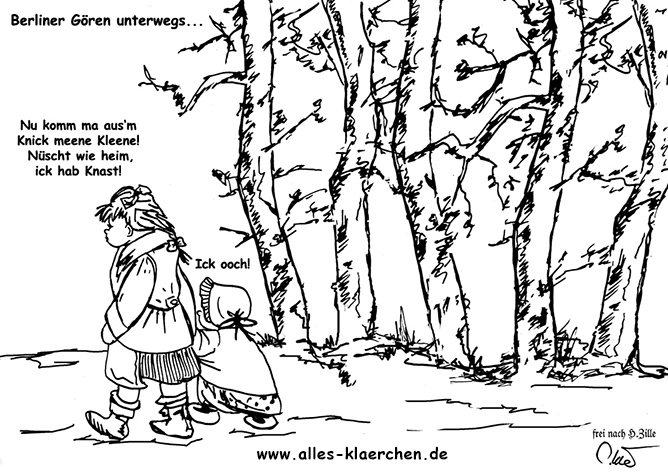 Kinder im Winter frei nach H. Zille von Klärchen Kinder im Winter frei nach H. Zille