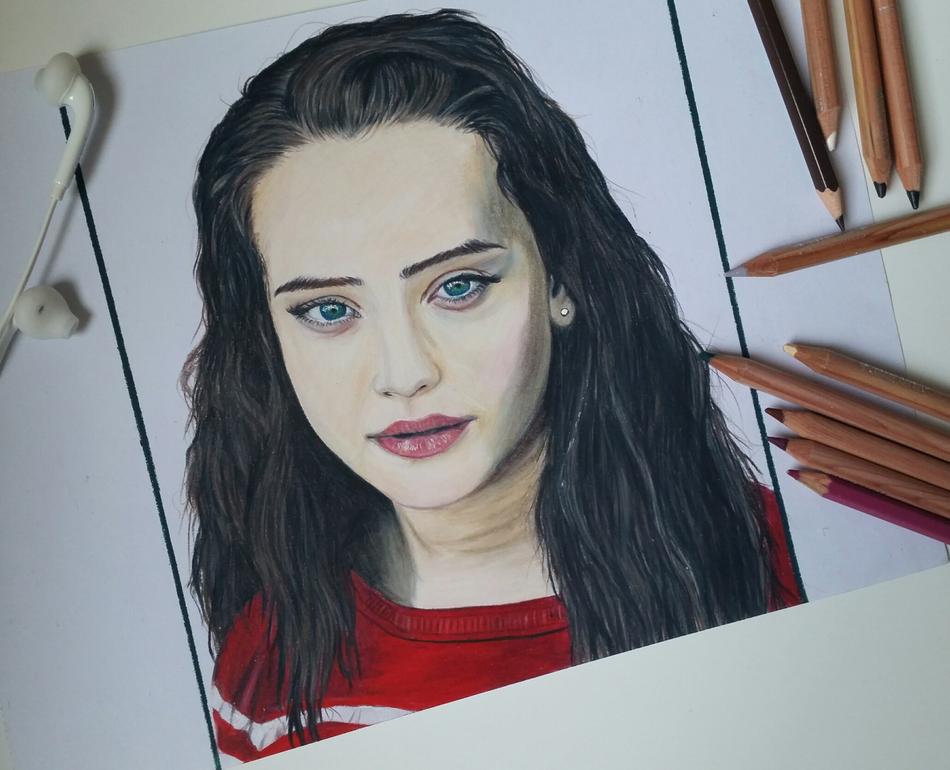 Katherine Langford Portrait PRINT von 2000rashpal Katherine Langford Portrait PRINT