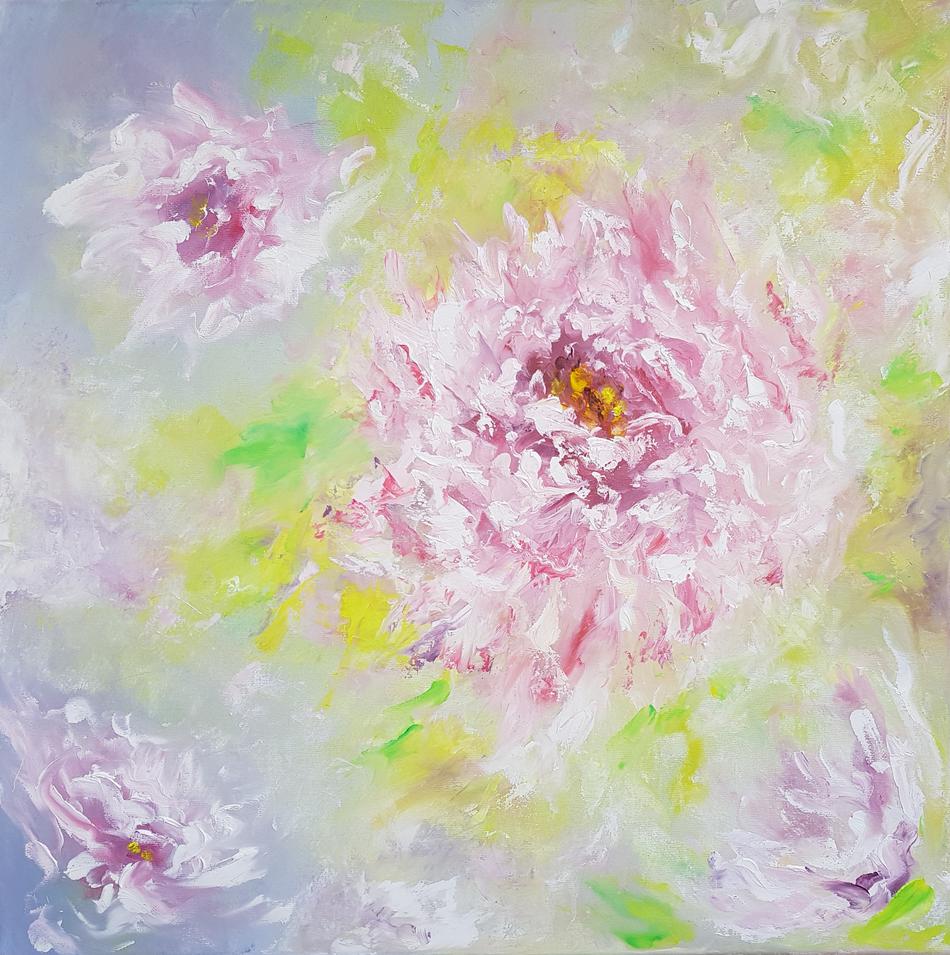 Peonies I abstract von S.Ril Peonies I abstract