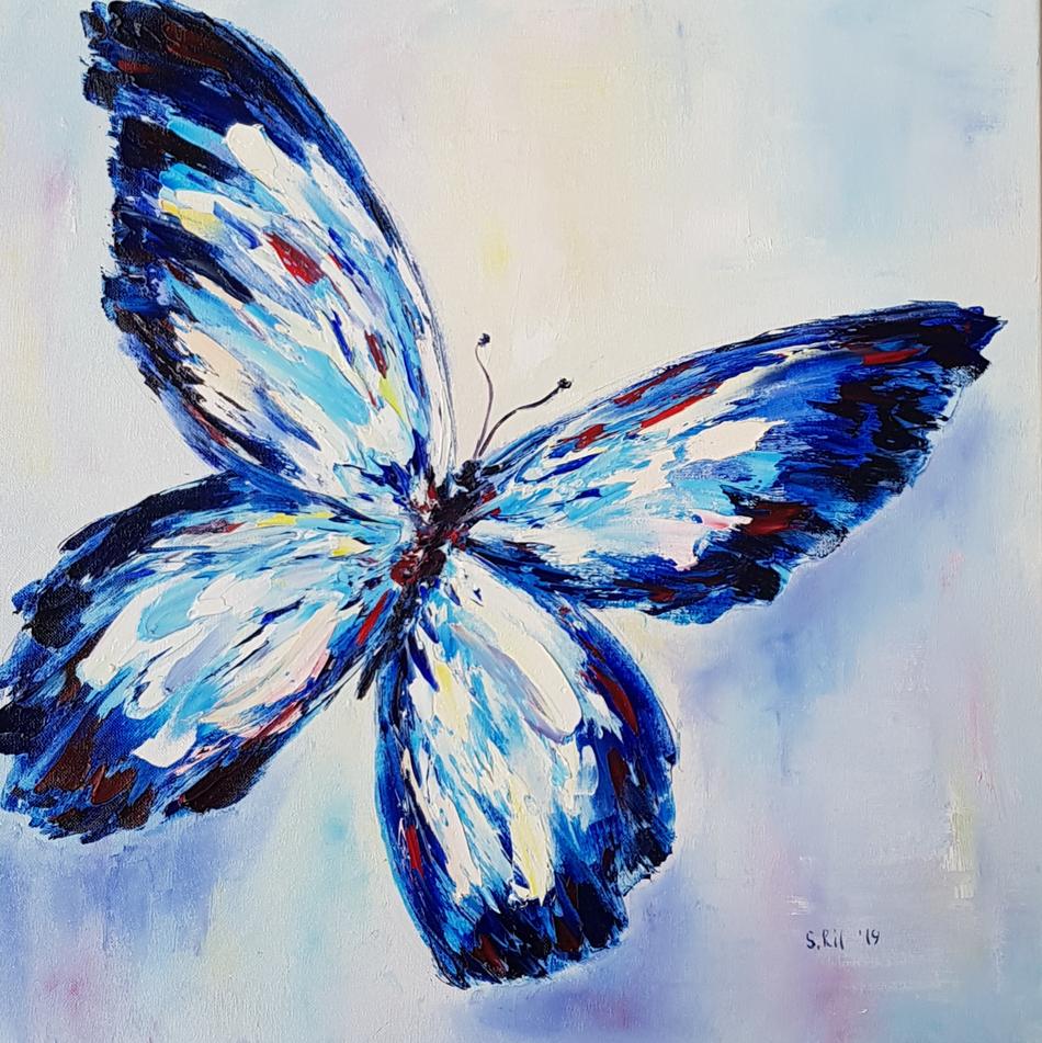 Blue morpho butterfly von S.Ril Blue morpho butterfly