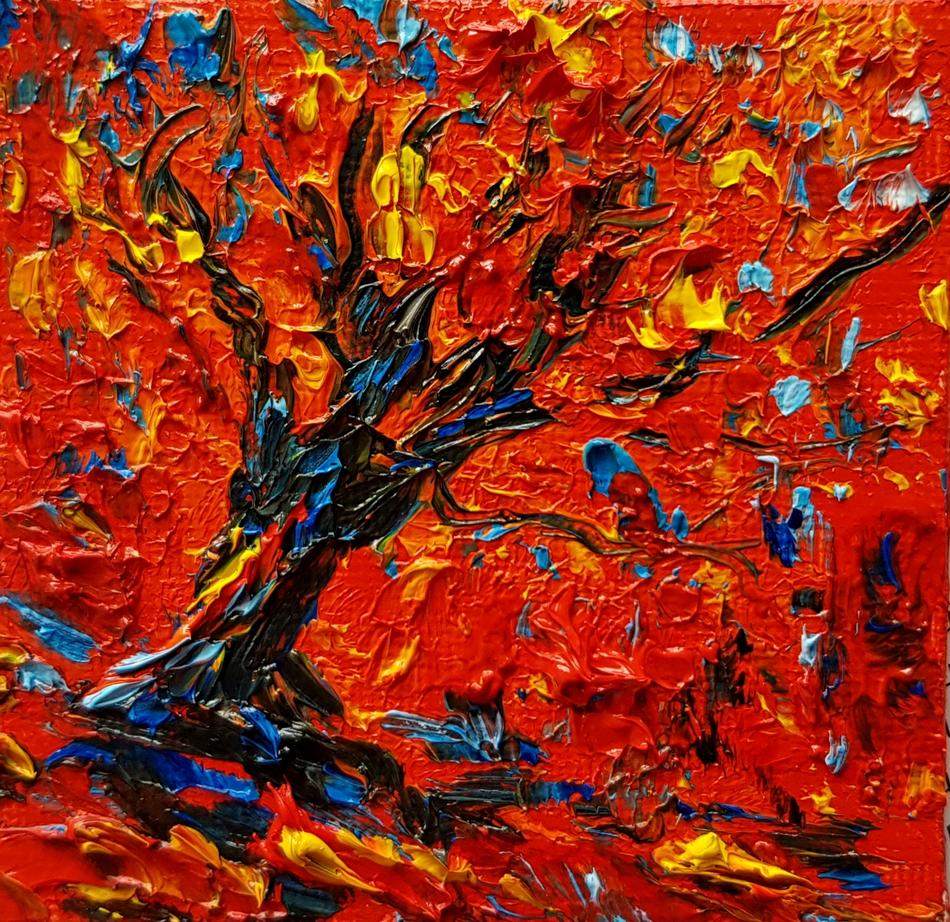 Autumn maple tree ACEO von S.Ril Autumn maple tree ACEO