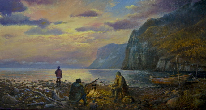 Fischer. Bucht von Usur. Baikalsee. von yura Fischer. Bucht von Usur. Baikalsee.