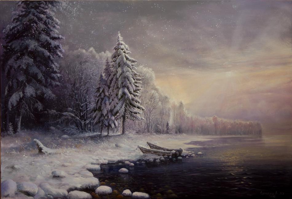 Winterabend von yura Winterabend