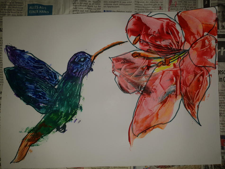 Kolibri küsst Orchide von Sui Kolibri küsst Orchide