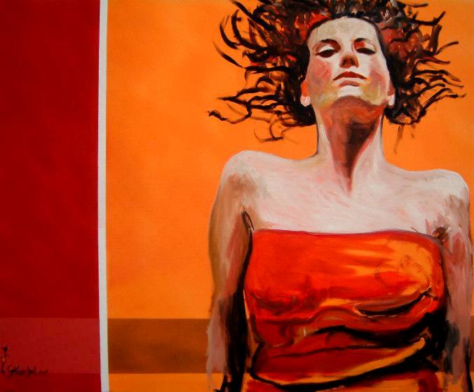 Frau in Rot von Herr Frau in Rot