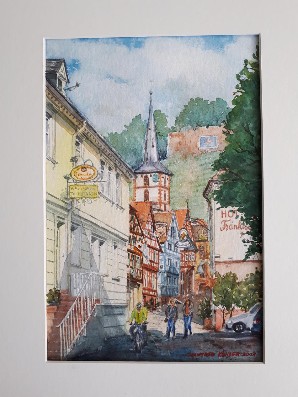 Klingenberg Altstadt mit Kirche von Manfred Leo Koehler Klingenberg Altstadt mit Kirche