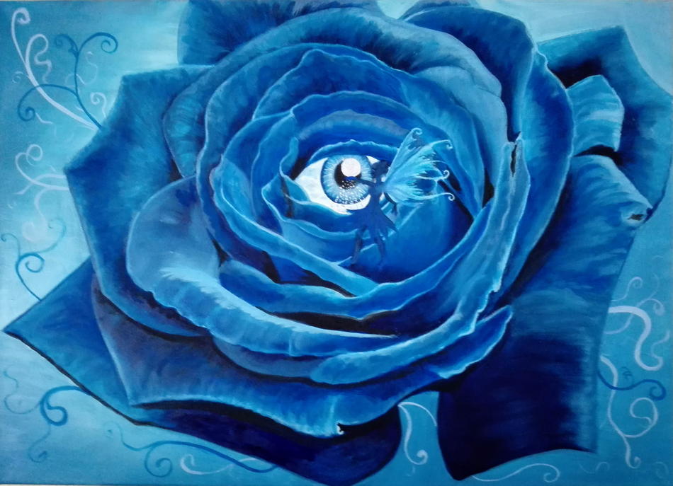 Blaue Feenrose von Ju Blaue Feenrose