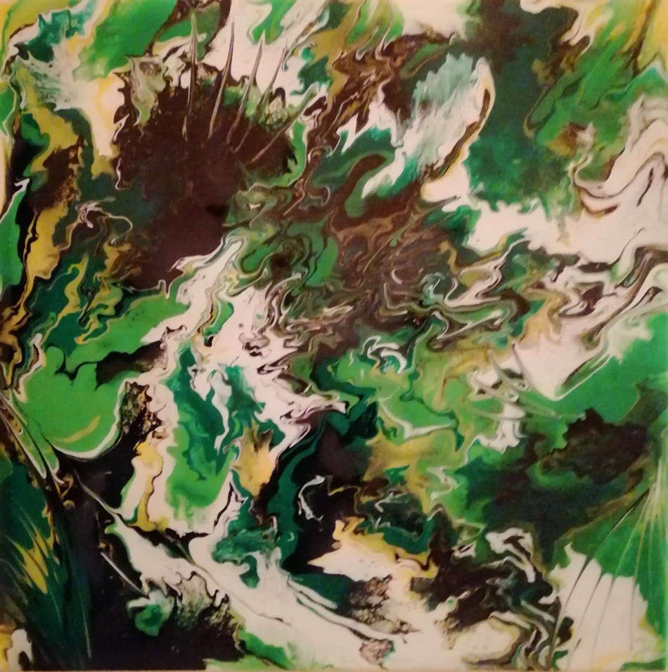 Abstrakt grün von Ju Abstrakt grün