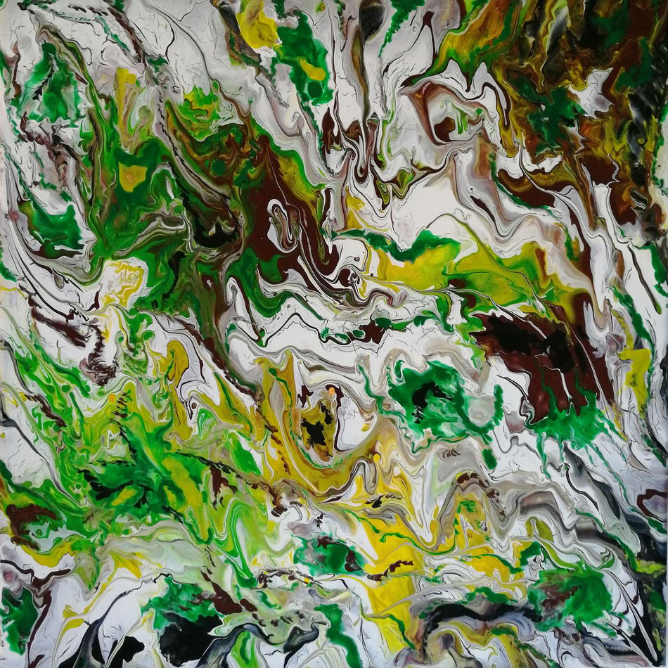 Abstrakt weissgrün.jpg von Ju Abstrakt weissgrün.jpg