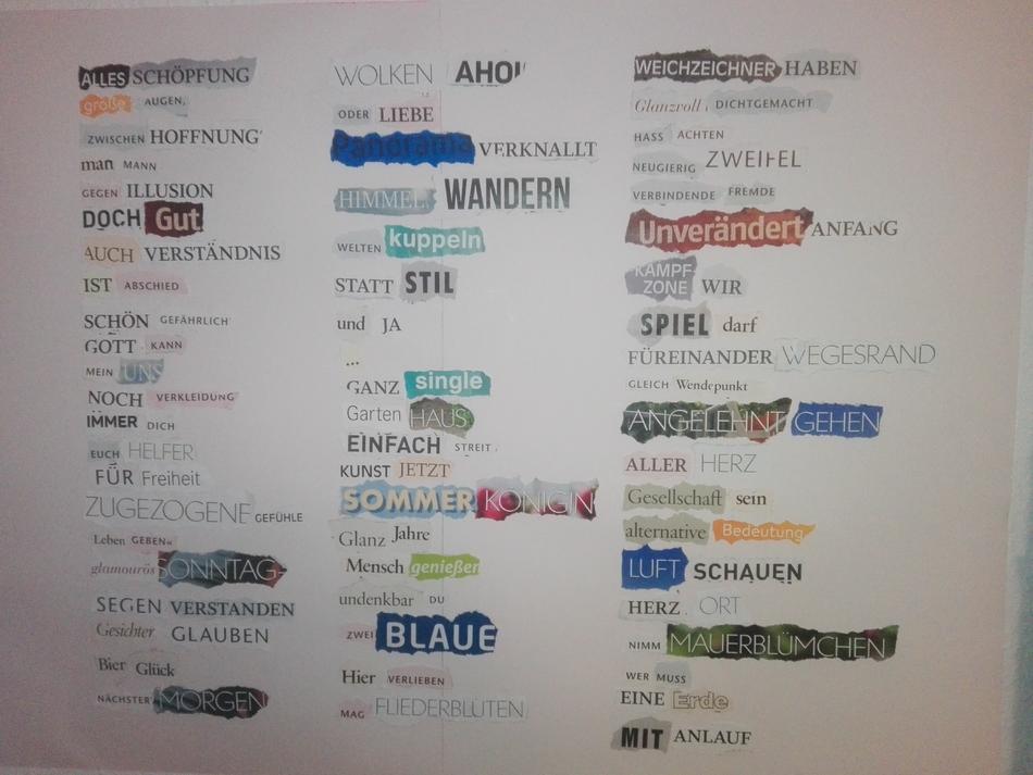Lyrik -Collage von Lyrik -Collage