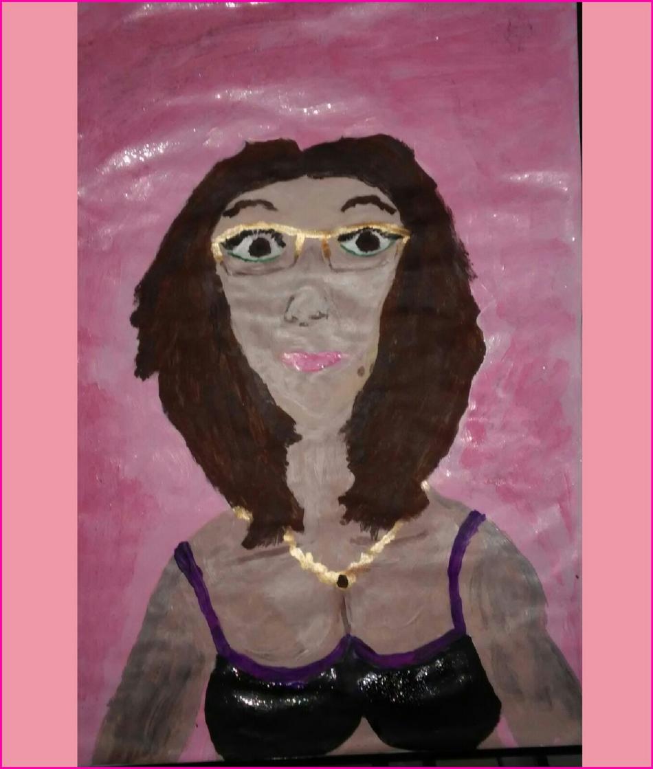 Selbst Portraitzeichnung Nicole 1.Versuch! von N.K Selbst Portraitzeichnung Nicole 1.Versuch!