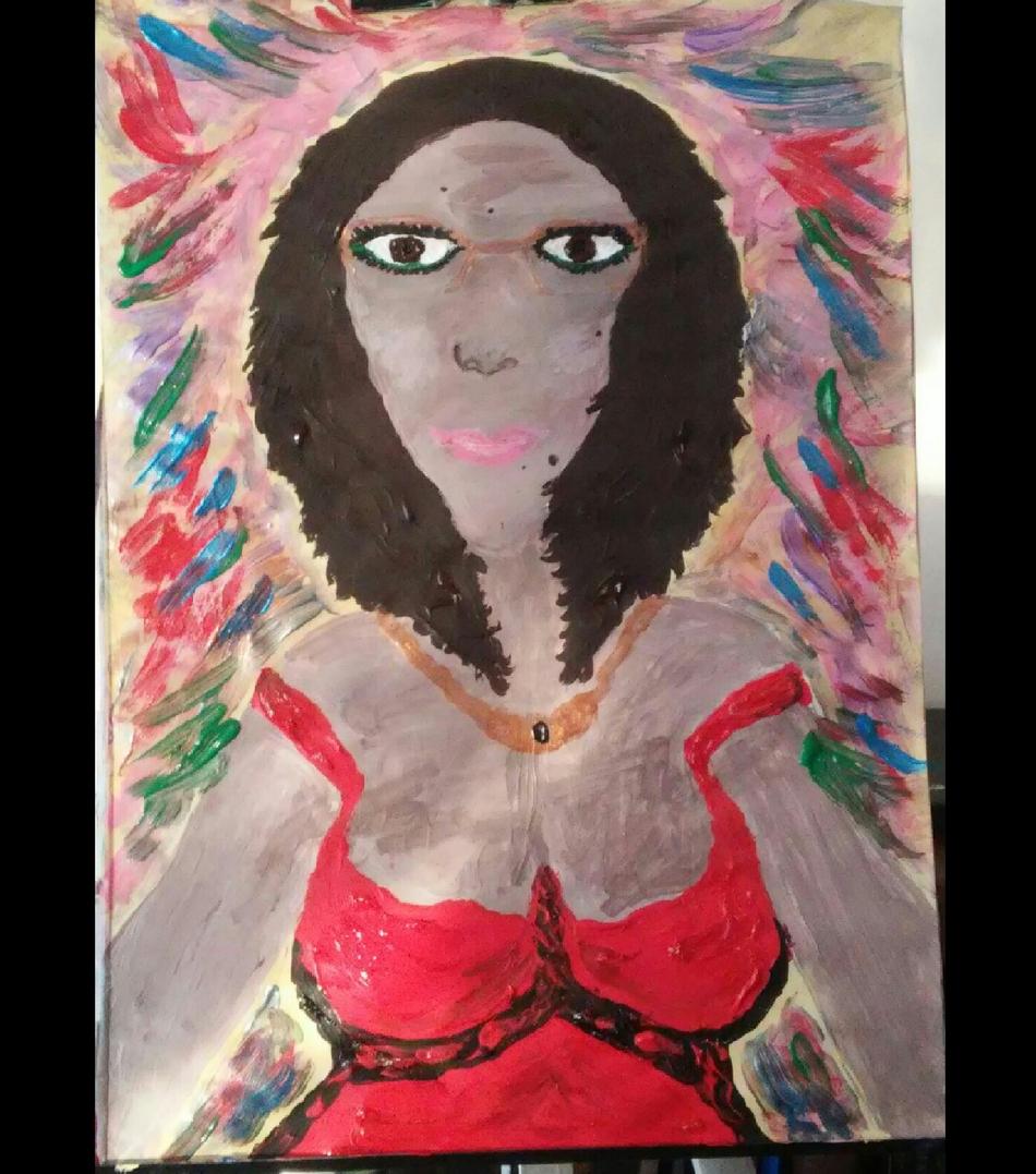 Portraitzeichnung Lach 2 .Versuch! von N.K Portraitzeichnung Lach 2 .Versuch!