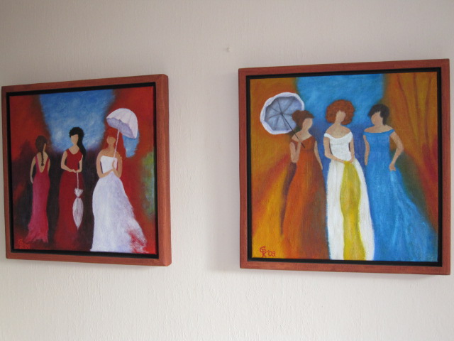 Kunstwerk Sonnenschirme in der Hand von NotYetPicasso