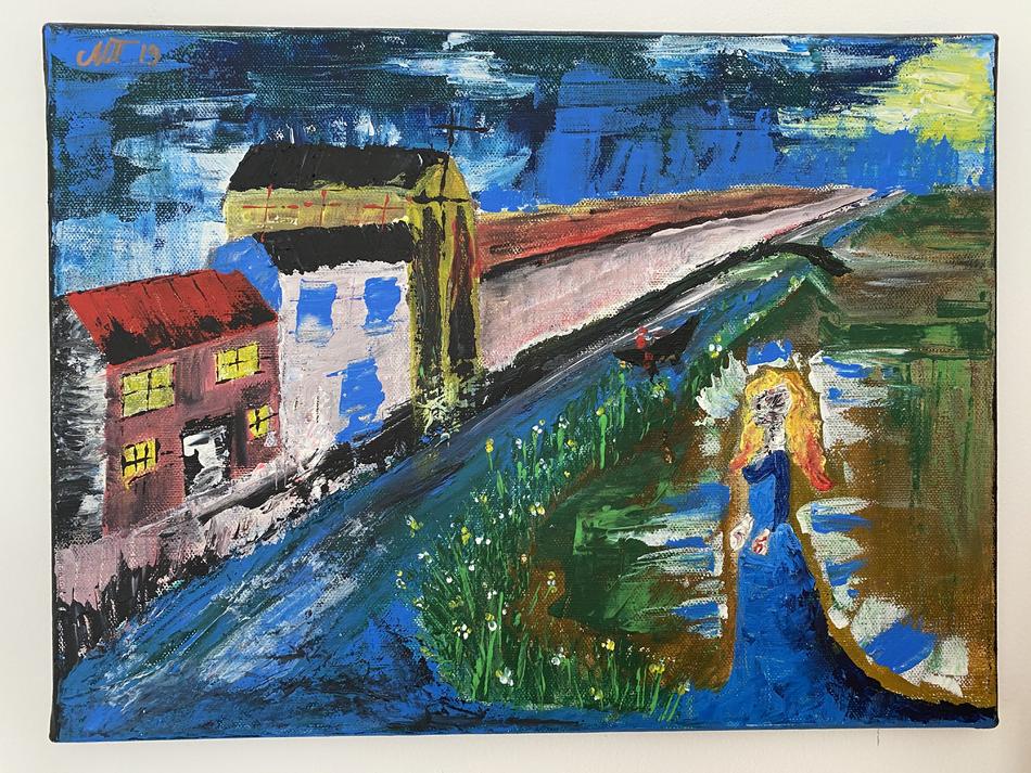 Die Frau in blau von Ninsomnia Die Frau in blau