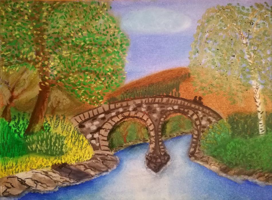 Alte Brücke im Wald von el Kra Alte Brücke im Wald