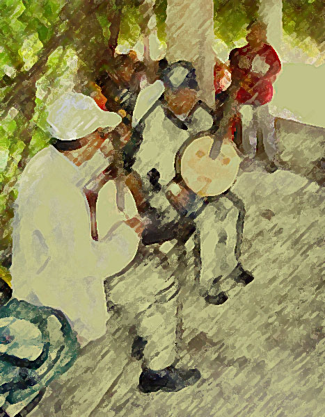 Banjospieler von Hermann Bauer Banjospieler