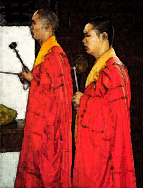 Buddhistische Mönche von Hermann Bauer Buddhistische Mönche