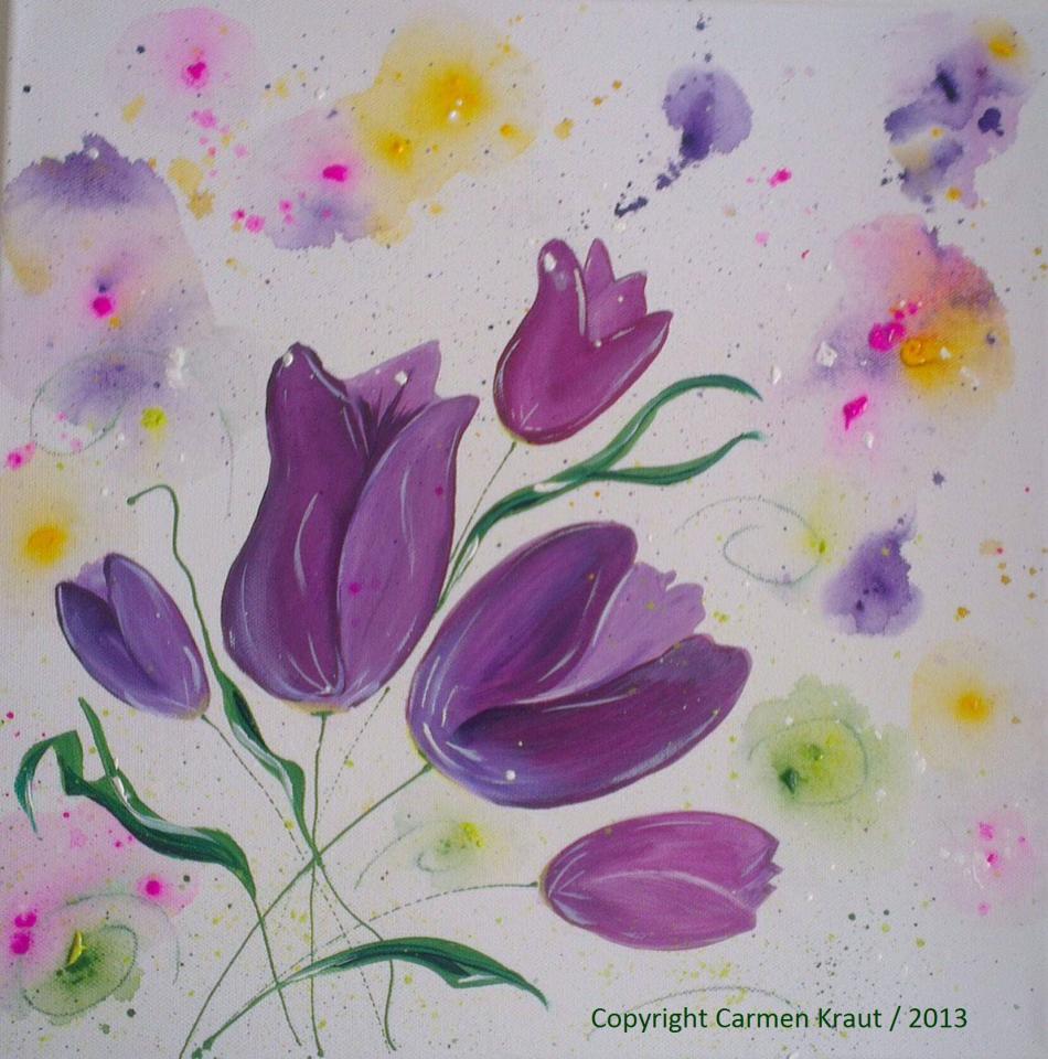*Impression* Lila Tulpen von *Veritas* - HerzensRaum *Impression* Lila Tulpen