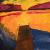Sunset Steg am Meer von Denis Batinic