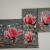 Dreiteiliges Blumenmotiv ROT von Wuzi1