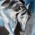 white horse in blue von Anna Jod
