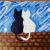 Cats in Love on Wall von IrmigiWa
