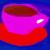 Pinke Red Cafe´ Tasse in Blue von