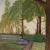 Acrylbild Spaziergang, 100x70cm von