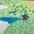 Confettibild Landschaft mit See und Hütte von