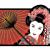 Geisha mit Schirm von WACHtraum