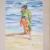 266 Mutter mit Kind am Meer von Monika Pieper