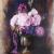 Blumen in einer Vase aus Bronze von