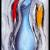 Blaue Vase von Ric