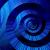 Die blaue Spirale von Organic Cyber Art