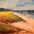 Landschaft und Meer von