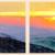 Sunset from hills of Dimerdji. Screen in 4 parts. von
