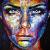 Original Gemälde Leinwand Acryl modern Gesicht abstrakt Bild 895 Hand Portrait von EUGEN DICK