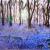 Blauer Traum im Wald, 30x40cm von Soul72