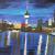 Berlin in Abenddämmerung von