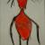Roter Pinguin von Ana Cuenca