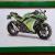 Grünes Motorrad von
