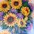 Sonne in den Blumen von