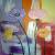 Abstraktes Blumenbild von