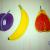 Pflaume, Banane, Birne. von